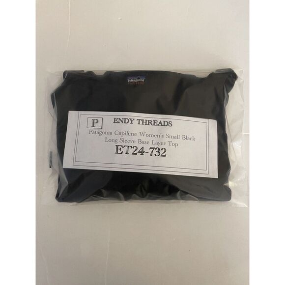 Patagonia Capilene Women's Small Black Long Sleeve Base Layer Top - Picture 9 of 9